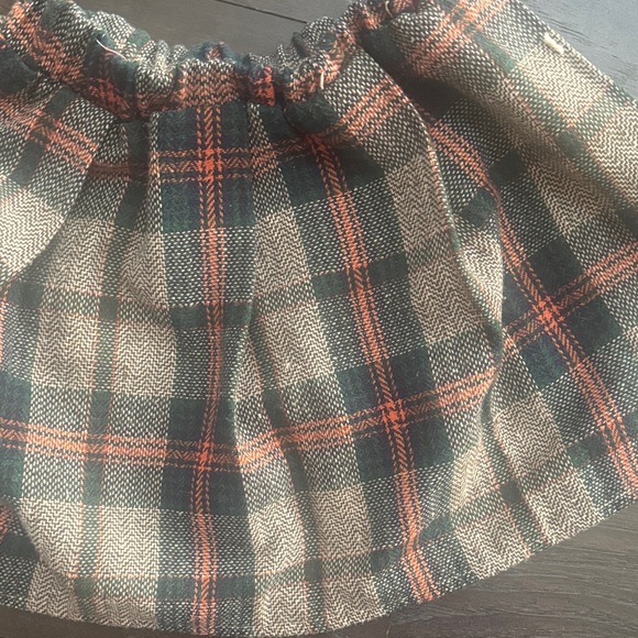 $3-Scottish Plaid Skirt - Black, Cream, and Orange - Picture 8 of 9